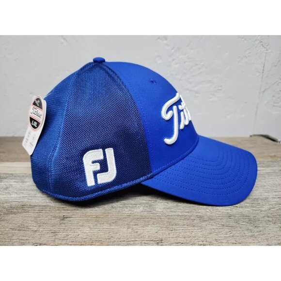 Titleist Tour Performance Mesh Hat Pro V1 FootJoy Royal Blue Flex SMALL/MEDIUM - Picture 2 of 8